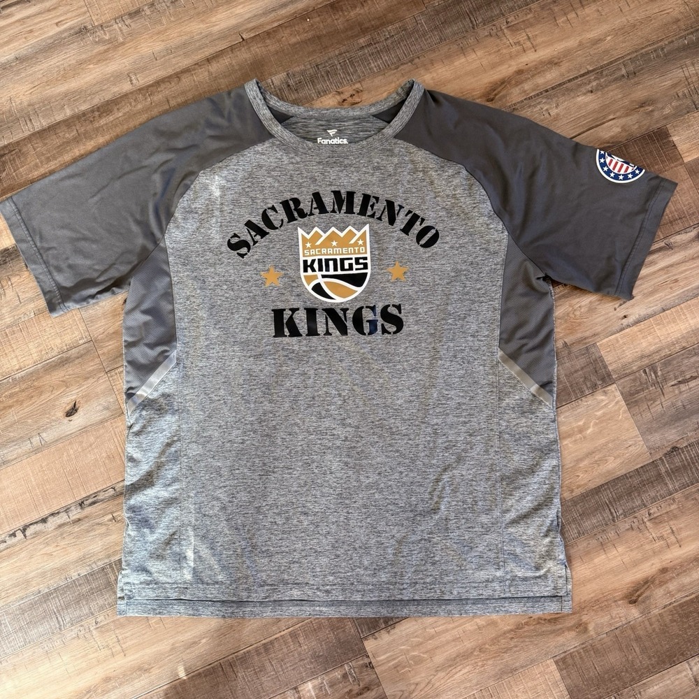 Fanatics Sacramento Kings NBA Men's XL Gray Shirt‎ Basketball Official Sports